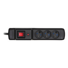 Prailgintuvas - Activejet COMBO-IEC-3G 3x Tipo E Lizdai 1,5 m Laidas Juodas Prailgintuvas - Activejet COMBO-IEC-3G 3x Tipo E Lizdai 1,5 m Laidas Juodas