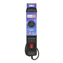 Prailgintuvas - Activejet COMBO-IEC-3G 3x Tipo E Lizdai 1,5 m Laidas Juodas Prailgintuvas - Activejet COMBO-IEC-3G 3x Tipo E Lizdai 1,5 m Laidas Juodas