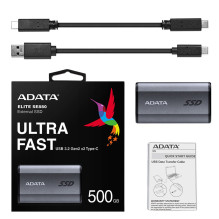 External Hard Drive - ADATA SE880 500 GB Wi-Fi Gray External Hard Drive - ADATA SE880 500 GB Wi-Fi Gray