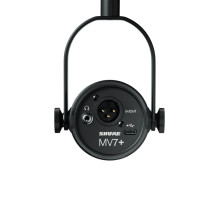 Microphone - Shure MV7+-K-BNDL, Black with XLR / USB-C Connector and GATOR Desk Stand