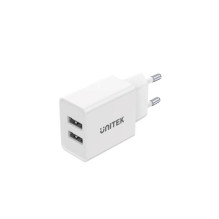 Įkroviklis - UNTIEK 2X USB-A 12W Baltas Įkroviklis - UNTIEK 2X USB-A 12W Baltas