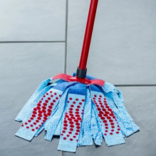 Floor Cleaning Mop - Vileda 3Action Velour XL Ergonomic Red / Blue