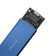 M.2 SSD Korpusas - Qoltec 51832 2TB SATA USB 3.0 Mėlynas M.2 SSD Korpusas - Qoltec 51832 2TB SATA USB 3.0 Mėlynas