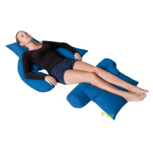Ergonomic Pillow - U-Curve Silicone Fiber 200mm Blue