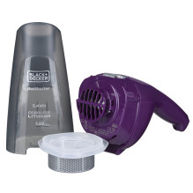 Dulkių Siurblys - Black & Decker NVC115W, Pilkas, Violetinis Dulkių Siurblys - Black & Decker NVC115W, Pilkas, Violetinis