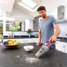 Dulkių Siurblys - Black & Decker NVC115W, Pilkas, Violetinis Dulkių Siurblys - Black & Decker NVC115W, Pilkas, Violetinis