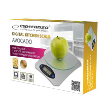 Virtuvinė Svarstyklė - Esperanza Avocado Pilka 5kg Talpa Bambuko Dizainas Virtuvinė Svarstyklė - Esperanza Avocado Pilka 5kg Talpa Bambuko Dizainas