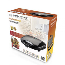 Waffle Maker - Esperanza EKT008 2 Waffles 1000 W Black