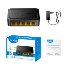 Switch - Cudy FS105D Fast Ethernet 5 Ports Black Switch - Cudy FS105D Fast Ethernet 5 Ports Black