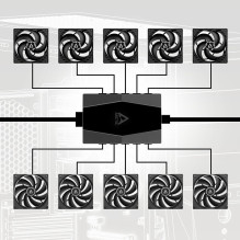 ARCTIC case fan controller, 10 ports
