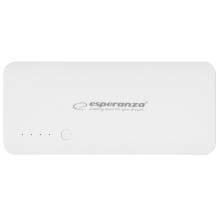 Išorinė Baterija - Esperanza EMP106WE 8000 mAh 2 Išvesties Prievadai Pilkas, Baltas Išorinė Baterija - Esperanza EMP106WE 8000 mAh 2 Išvesties Prievadai Pilkas, Baltas