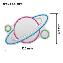 Neoninė šviesa - Activejet AJE-NEON Planet Daugiaspalvė