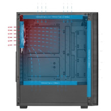 Kompiuterio Korpusas - Aerocool PGS Designer-G ATX RGB Juodas