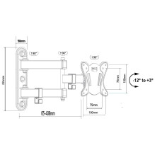 TV Mount - Maclean MC-417 13-32' 30kg Max. VESA 100x100 Adjustable TV Mount - Maclean MC-417 13-32' 30kg Max. VESA 100x100 Adjustable