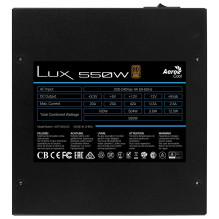 Maitinimo Blokas - Aerocool Lux 550W 20+4 Pin, Juodas Maitinimo Blokas - Aerocool Lux 550W 20+4 Pin, Juodas