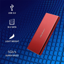 M.2 SSD Enclosure - Qoltec 51831 2TB Red M.2 SSD Enclosure - Qoltec 51831 2TB Red