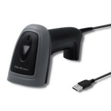 Wired Barcode Scanner - Qoltec 50863 USB Black