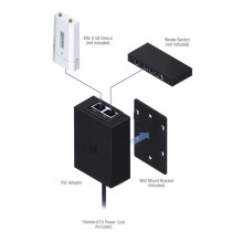 Maitinimo Adapteris - Ubiquiti POE-48-24W-G 48V PoE Adapteris Gigabit Ethernet Maitinimo Adapteris - Ubiquiti POE-48-24W-G 48V PoE Adapteris Gigabit Ethernet