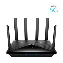 Wireless Router - Cudy P5 Gigabit Ethernet Dual-band 5G 2402 Mbit/s 6 Antennas 4 LAN Ports Black Wireless Router - Cudy P5 Gigabit Ethernet Dual-band 5G 2402 Mbit/s 6 Antennas 4 LAN Ports Black