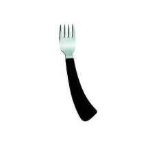 Ergonomic Fork - Stainless Steel Right-Handed Black / Grey