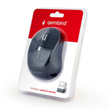 Computer Mouse - Gembird MUSW-6B-01 Wireless Optical Mouse 1600 DPI Right-Handed Black Computer Mouse - Gembird MUSW-6B-01 Wireless Optical Mouse 1600 DPI Right-Handed Black