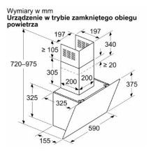 Gartraukis - Bosch Serie 6 DWK65DK20 Sieninis 430 m³ / h Baltas Gartraukis - Bosch Serie 6 DWK65DK20 Sieninis 430 m³ / h Baltas