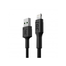 Kabelis - Green Cell KABGC24 0,3 m USB A į Lightning juodas
