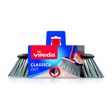 Broom Head - Vileda Classica 2in1 Soft / Hard Bristles Grey Broom Head - Vileda Classica 2in1 Soft / Hard Bristles Grey