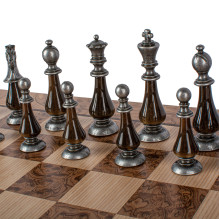 Manopoulos Style Chess Set 50x50cm Walnut / Oak Manopoulos Style Chess Set 50x50cm Walnut / Oak