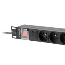 Power Extension Cord - LANBERG PDU Rack 19' 1U 16A 7x Shuko 2m Power Extension Cord - LANBERG PDU Rack 19' 1U 16A 7x Shuko 2m
