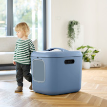Cat Litter Box - ROTHO Biala XL with Carbon Filter Blue Cat Litter Box - ROTHO Biala XL with Carbon Filter Blue
