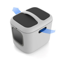 Cat Litter Box - ROTHO Biala XL White Cat Litter Box - ROTHO Biala XL White