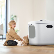 Cat Litter Box - ROTHO Biala XL White Cat Litter Box - ROTHO Biala XL White