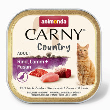 Wet Cat Food - Animonda Carny Country Beef, Lamb + Pheasant 100 g
