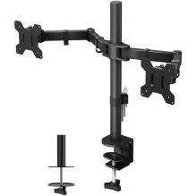 Monitor Mount - Techly ICA-LCD 382-D, Supports 13'-27' Screens, 20kg, Black Monitor Mount - Techly ICA-LCD 382-D, Supports 13'-27' Screens, 20kg, Black