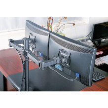 Monitor Mount - Techly ICA-LCD 382-D, Supports 13'-27' Screens, 20kg, Black Monitor Mount - Techly ICA-LCD 382-D, Supports 13'-27' Screens, 20kg, Black