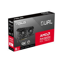 Graphics Card - ASUS Radeon RX 7600 8GB GDDR6 Black ASUS Dual RX7600 O8G EVO AMD Radeon RX 7600 8GB GDDR6 Graphics Card