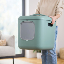 Cat Litter Box - ROTHO Biala XL with Carbon Filter, Hanging Hole, 2.5 kg, 576x499x614 mm, Green Cat Litter Box - ROTHO Biala XL with Carbon Filter, Hanging Hole, 2.5 kg, 576x499x614 mm, Green