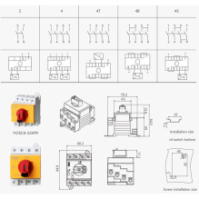 DC jungiklis 4P, 32A, 1000VDC, Din