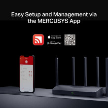Router - Mercusys BE9300 Tri-Band Wi-Fi 7 9300 Mbit/s 6 Antennas 3 LAN Ports