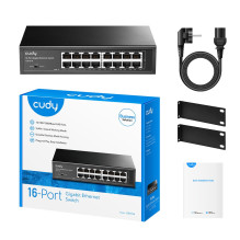 Network Switch - Cudy GS1016 16-Port Gigabit Ethernet Switch Black Network Switch - Cudy GS1016 16-Port Gigabit Ethernet Switch Black