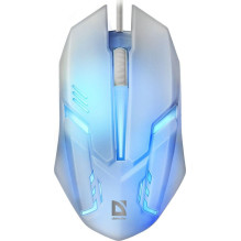 Žaidimų Pelė - MOUSE DEFENDER CYBER MB-560L 7-Spalvų Apšvietimas Balta Žaidimų Pelė - MOUSE DEFENDER CYBER MB-560L 7-Spalvų Apšvietimas Balta