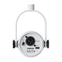 Microphone - Shure MV7+ Stand / Vocal XLR / USB-C White Microphone - Shure MV7+ Stand / Vocal XLR / USB-C White