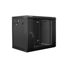 Wall Mount Cabinet - Lanberg 9U 600x450mm Black With Glass Door Wall Mount Cabinet - Lanberg 9U 600x450mm Black With Glass Door