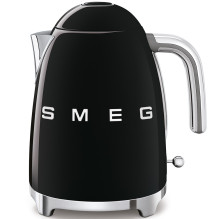 Electric Kettle - SMEG KLF03BLEU 1.7L Stainless Steel 360° Base Black