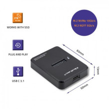 SSD Enclosure - Qoltec 50313 M.2 USB Type-C Black SSD Enclosure - Qoltec 50313 M.2 USB Type-C Black