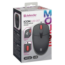 Computer Mouse - Defender MB-057 Optical 1000 DPI Silent Click Black