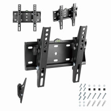 TV Laikiklis - Gembird WM-42T-02 23"-42" 30kg Pasvirimas -12° iki 12° Juodas TV Laikiklis - Gembird WM-42T-02 23"-42" 30kg Pasvirimas -12° iki 12° Juodas