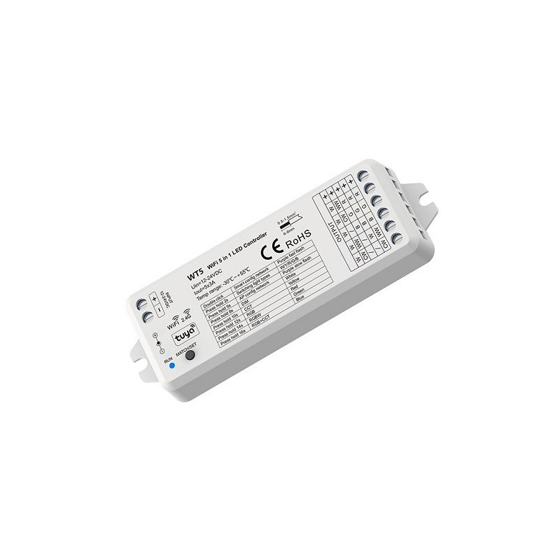 LED Controller - WT5 5in1 LED Controller 15.5A, CCT, RGB / RGBW