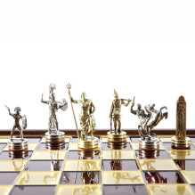Chess Set - Manopoulos Greek Mythology Metal Chess with 34cm Board Chess Set - Manopoulos Greek Mythology Metal Chess with 34cm Board